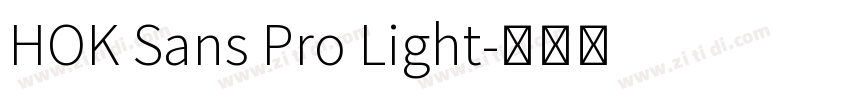 HOK Sans Pro Light字体转换